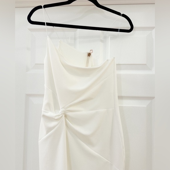 NWT Nookie Lust One Shoulder Midi Dress in White Bridal sz Large - Picture 3 of 9